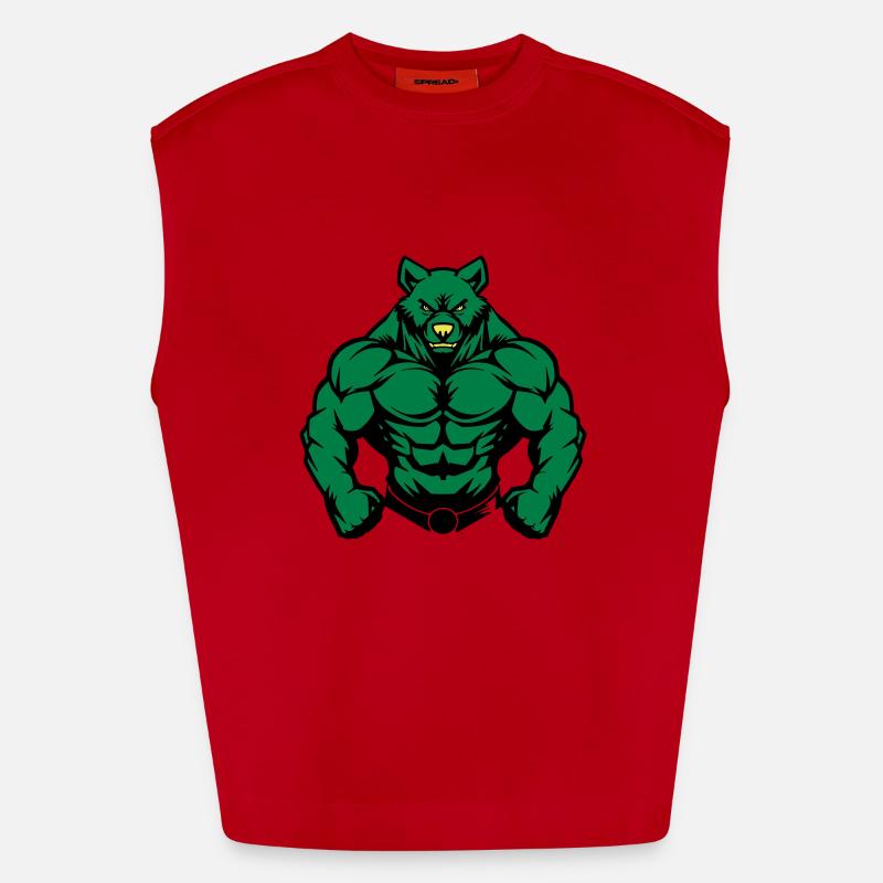 Ours Comic Fit Débardeur bio épais oversize fabriqué en UE