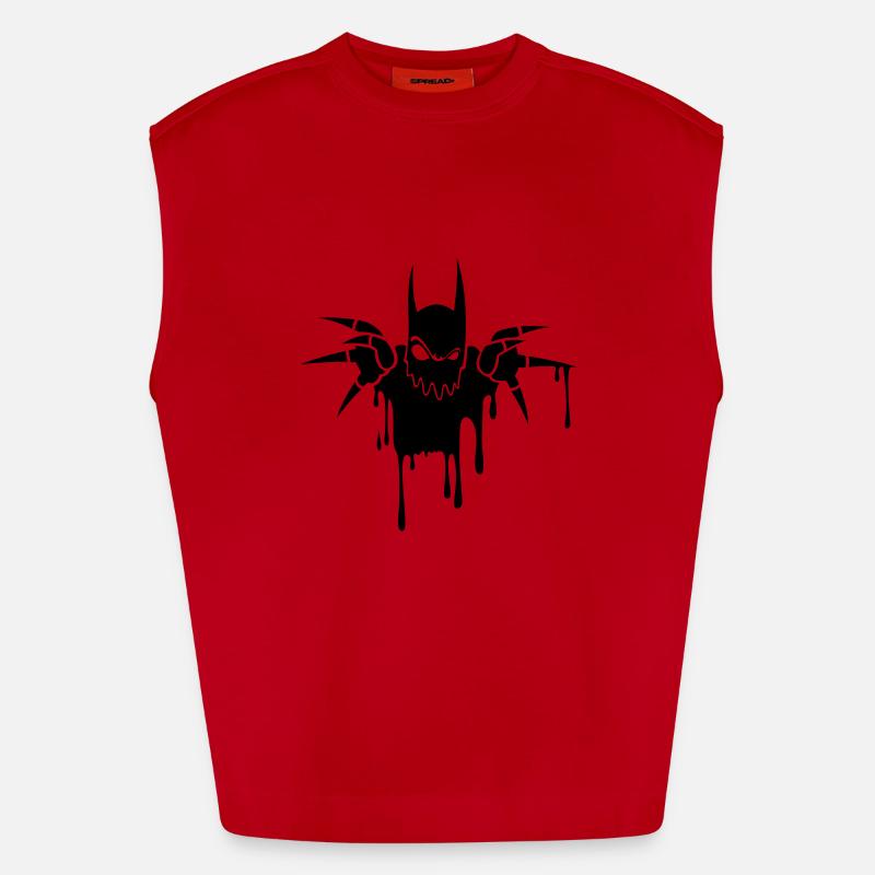 Devil by Won (ABC) - Heavyweight Oversized Organic Tank Top Made in EU - red