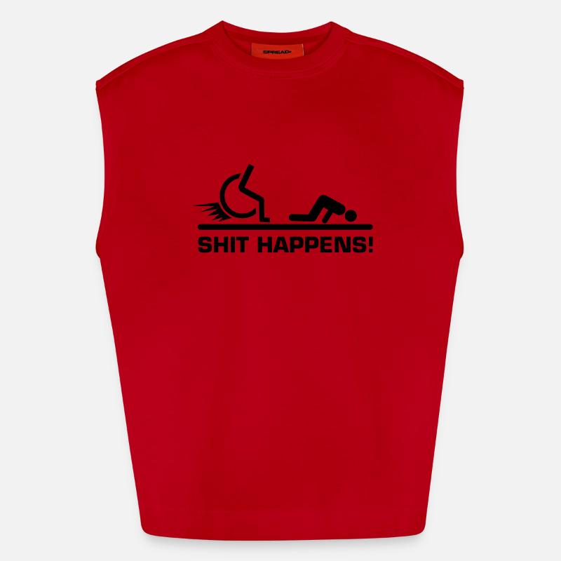 shit_happens_rollstuhl Heavyweight Oversized Organic Tank Top Made in EU