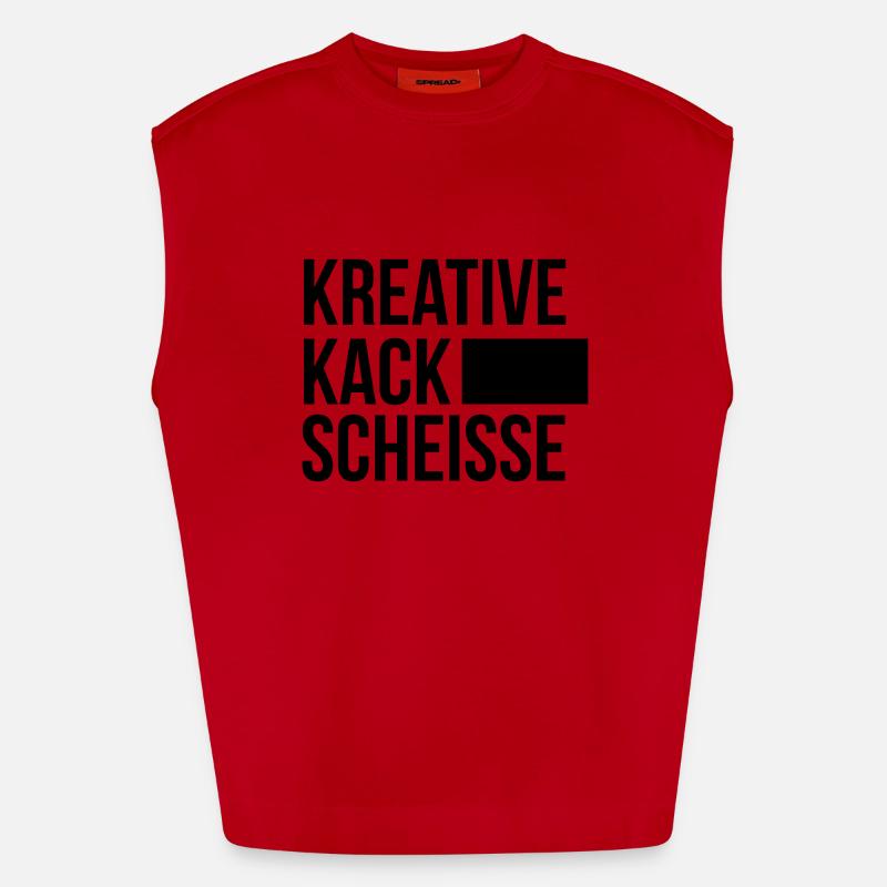 CREATIVE Kack MERDA Canotta ecologica oversize Heavyweight Made in UE