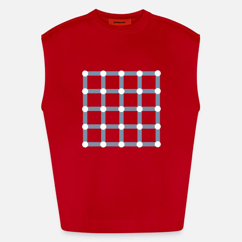 Optical illusion, Find the black dot! Débardeur bio épais oversize fabriqué en UE
