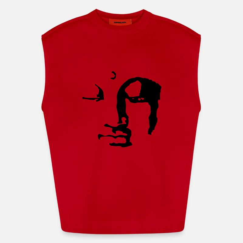 buddha face Débardeur bio épais oversize fabriqué en UE