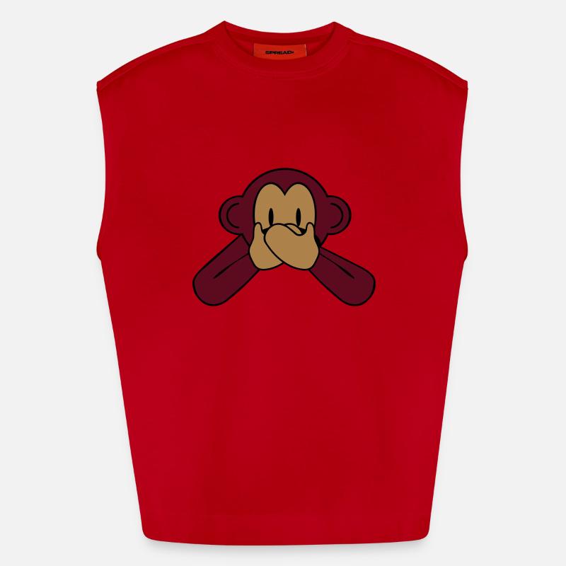 monkey_speak_2 Heavyweight Oversized Organic Tank Top Made in EU