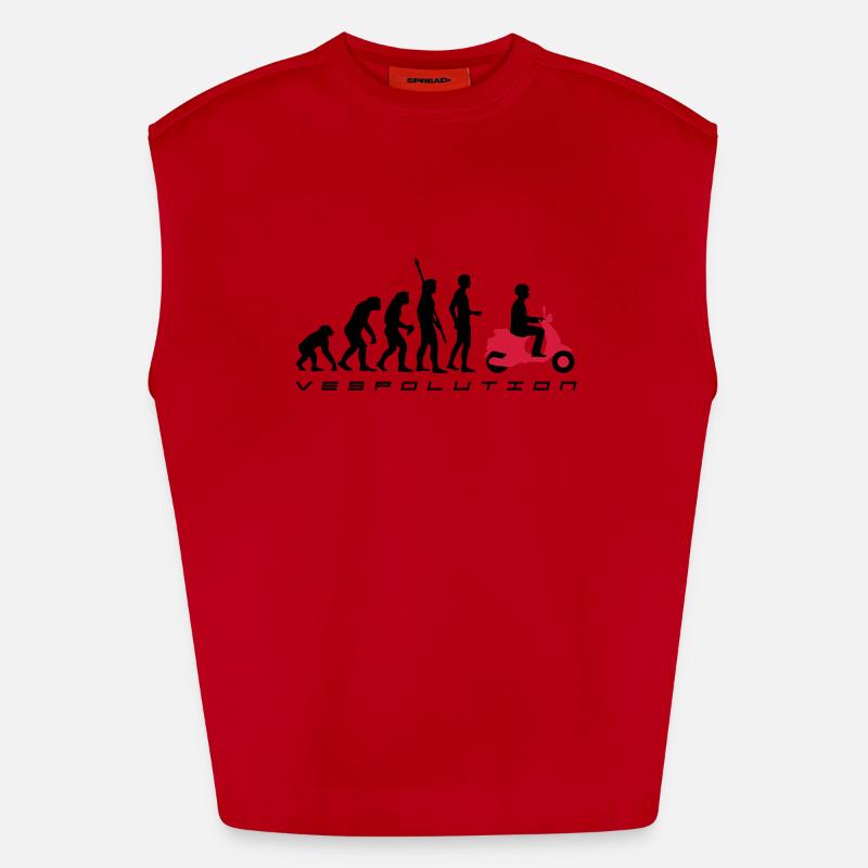 vespolution evolution__b_2c - Heavyweight Oversized Organic Tank Top Made in EU - Rot