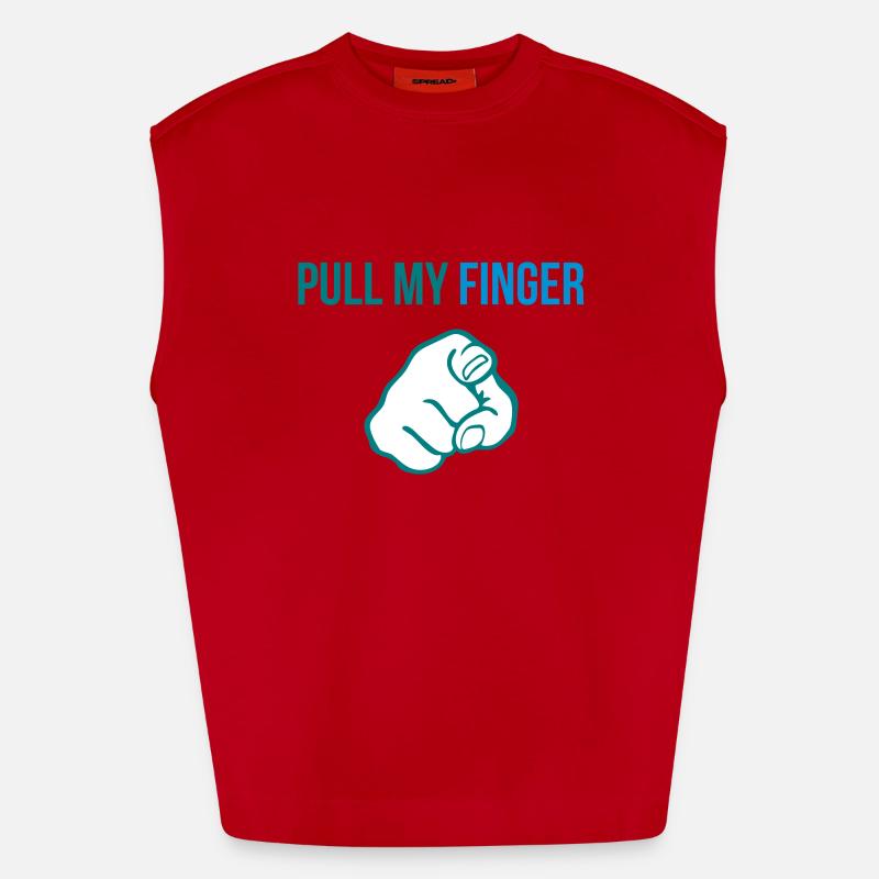Pull my finger Heavyweight Oversized Organic Tank Top Made in EU