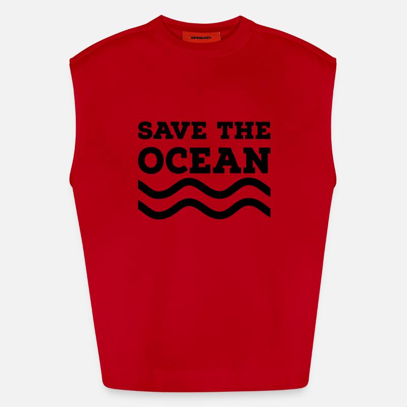 Save the Ocean Heavyweight Oversized Organic Tank Top Made in EU
