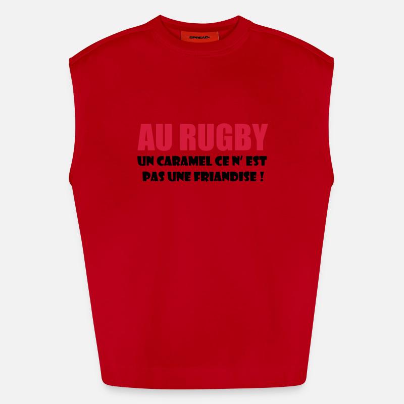 rugby - Heavyweight Oversized Organic Tank Top Made in EU - red