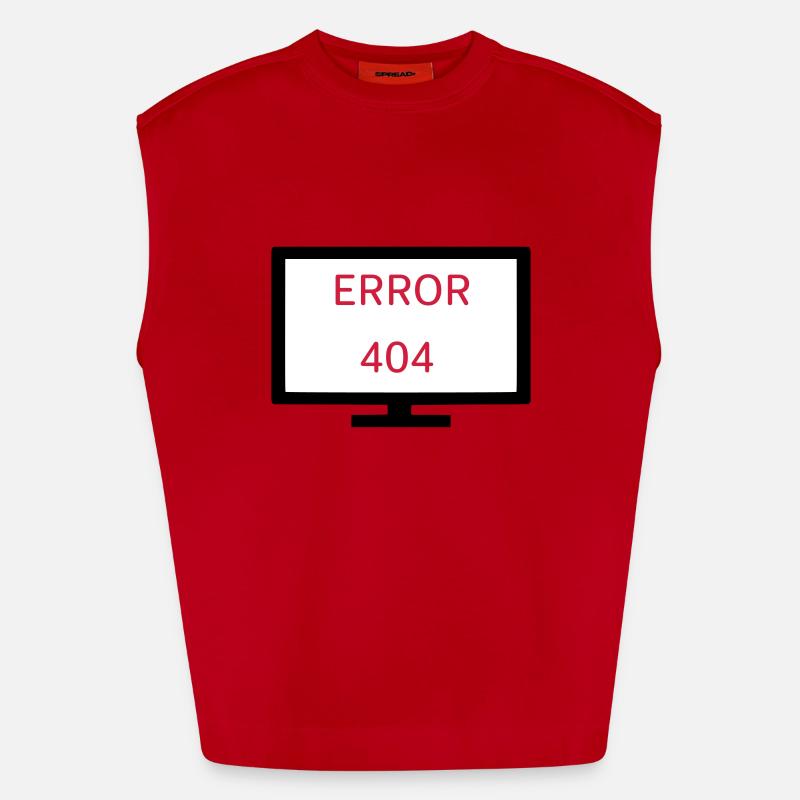 Computer Error 404 Heavyweight Oversized Organic Tank Top Made in EU