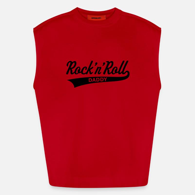 Rock 'n' Roll Daddy (Papa / Papi / Vatertag) Heavyweight Oversized Organic Tank Top Made in EU