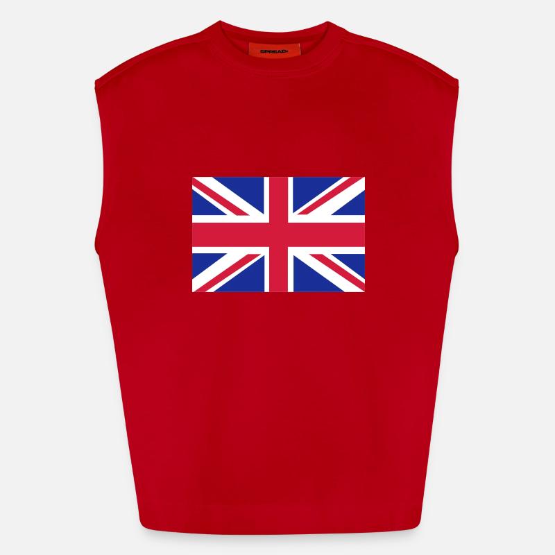 British Flag Heavyweight Oversized Organic Tank Top Made in EU