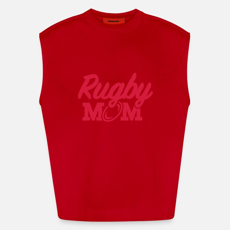 Rugby - Heavyweight Oversized Organic Tank Top Made in EU - red