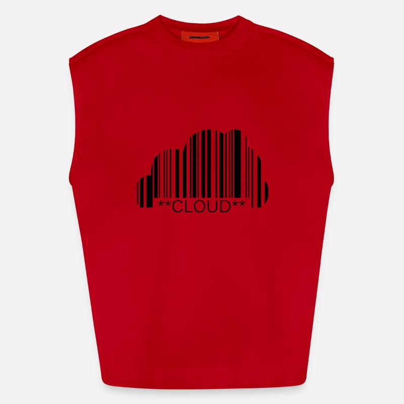 VapeCode Cloud - Heavyweight Oversized Organic Tank Top Made in EU - Rot