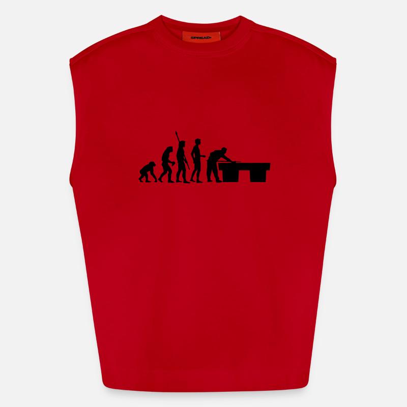 evolution_billard - Heavyweight Oversized Organic Tank Top Made in EU - red