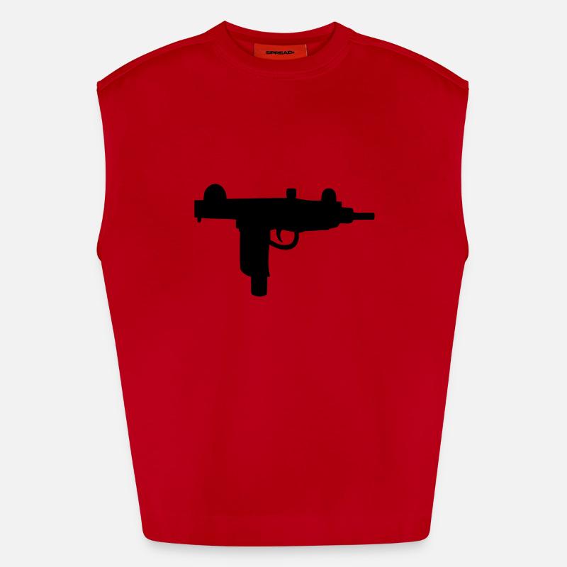 Waffe - Uzi Heavyweight Oversized Organic Tank Top Made in EU