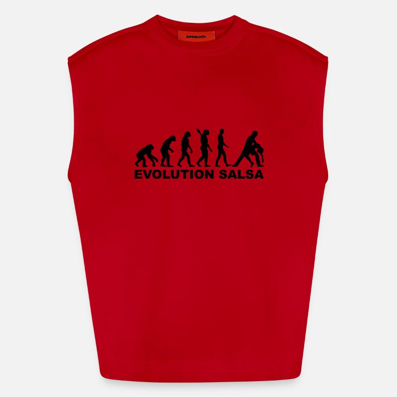 Evolution Salsa - Heavyweight Oversized Organic Tank Top Made in EU - red