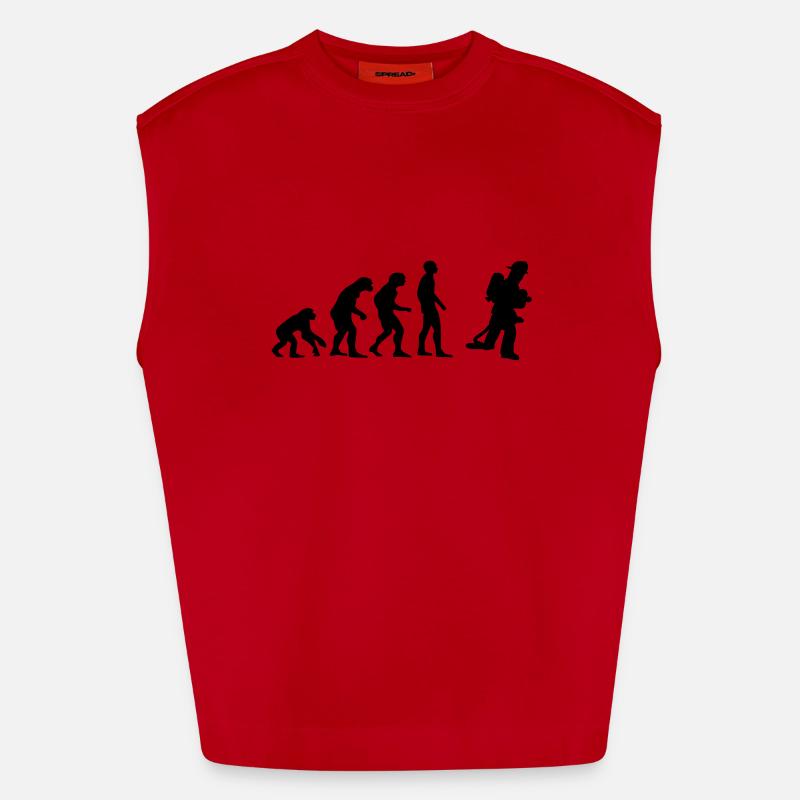 firefighter evolution - Heavyweight Oversized Organic Tank Top Made in EU - red