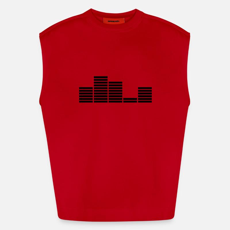 Music Bar Equalizer Débardeur bio épais oversize fabriqué en UE