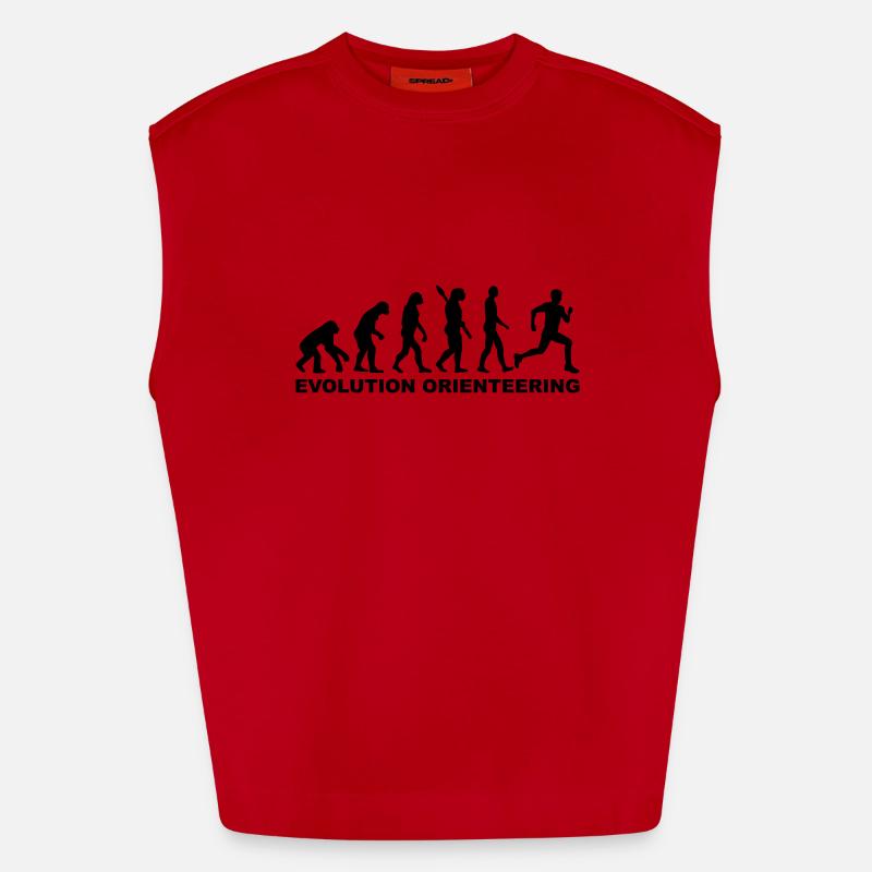 Evolution Orienteering - Heavyweight Oversized Organic Tank Top Made in EU - red