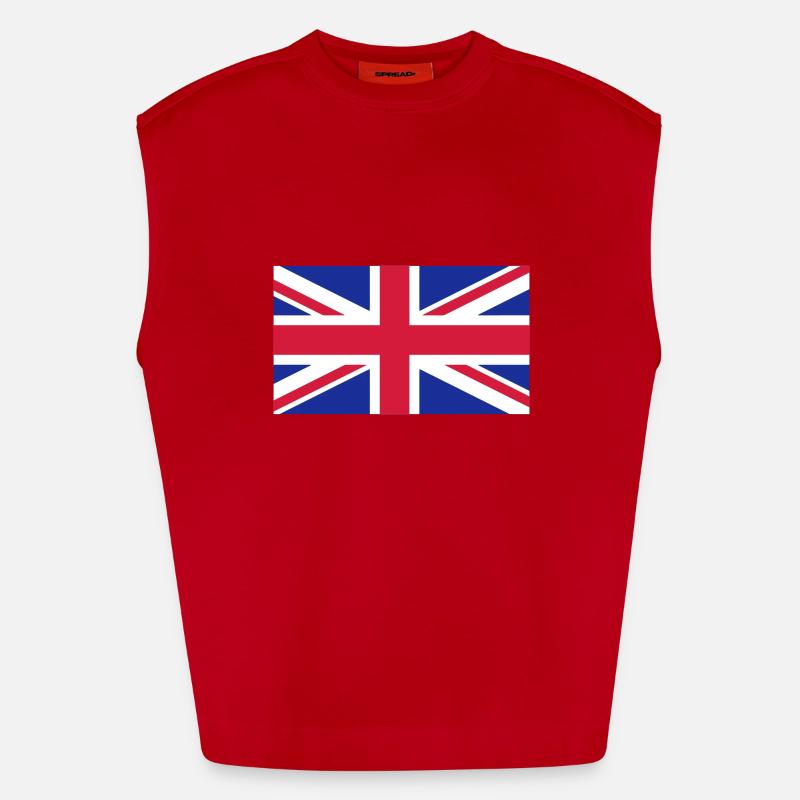 UK - Heavyweight Oversized Organic Tank Top Made in EU - red