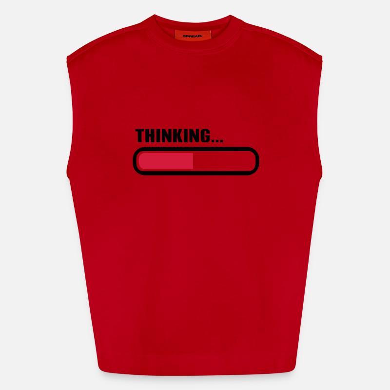 Thinking loading - Heavyweight Oversized Organic Tank Top Made in EU - red