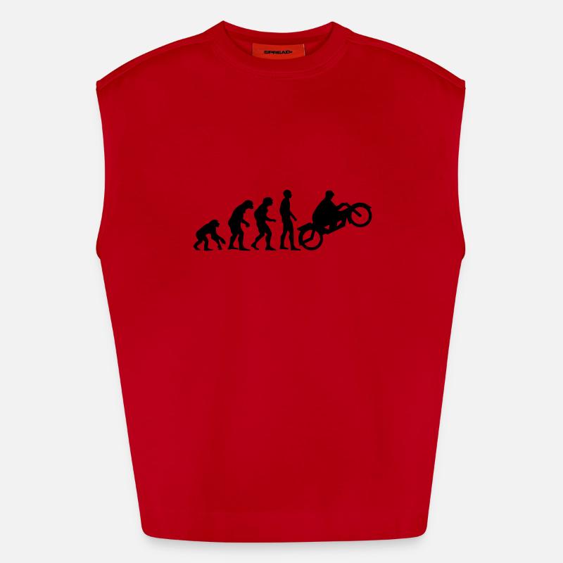 motor evolution 2 - Heavyweight Oversized Organic Tank Top Made in EU - red