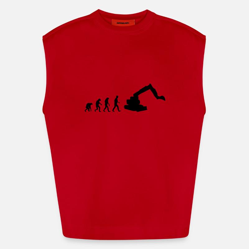 digger evolution - Heavyweight Oversized Organic Tank Top Made in EU - red