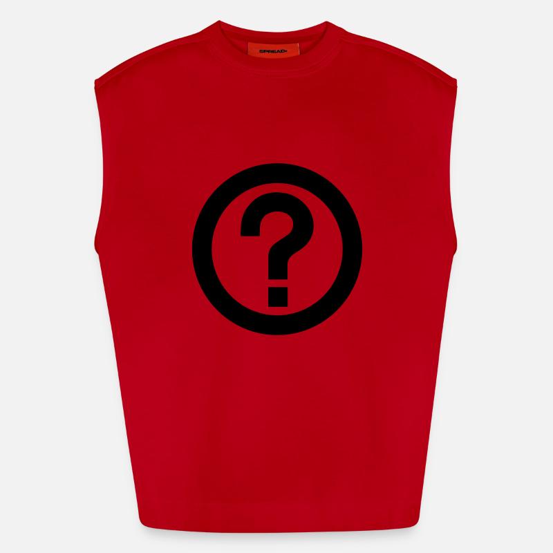 Question Mark,Question,Punctuation,Symbol Heavyweight Oversized Organic Tank Top Made in EU