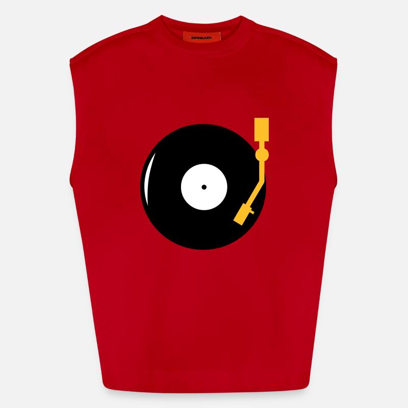 LP - DJ - Turntable Débardeur bio épais oversize fabriqué en UE