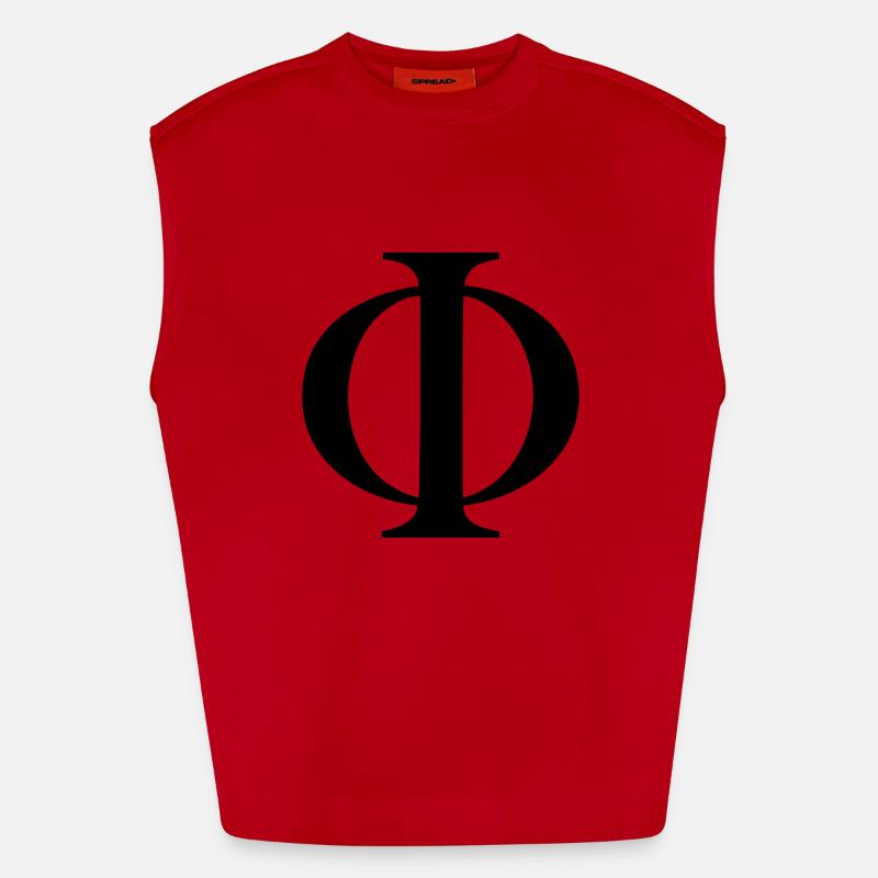 phi - Heavyweight Oversized Organic Tank Top Made in EU - Rot