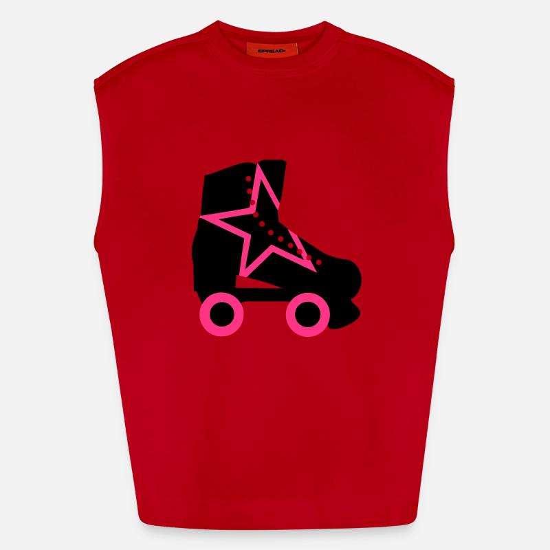 roller skate Heavyweight Oversized Organic Tank Top Made in EU