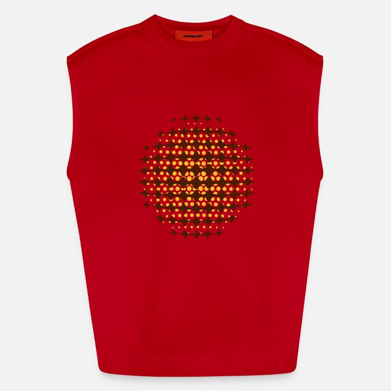 FUNKY DISCO SPACE SUPERNOVA (UK) - MOIRE PATTERNS Heavyweight Oversized Organic Tank Top Made in EU