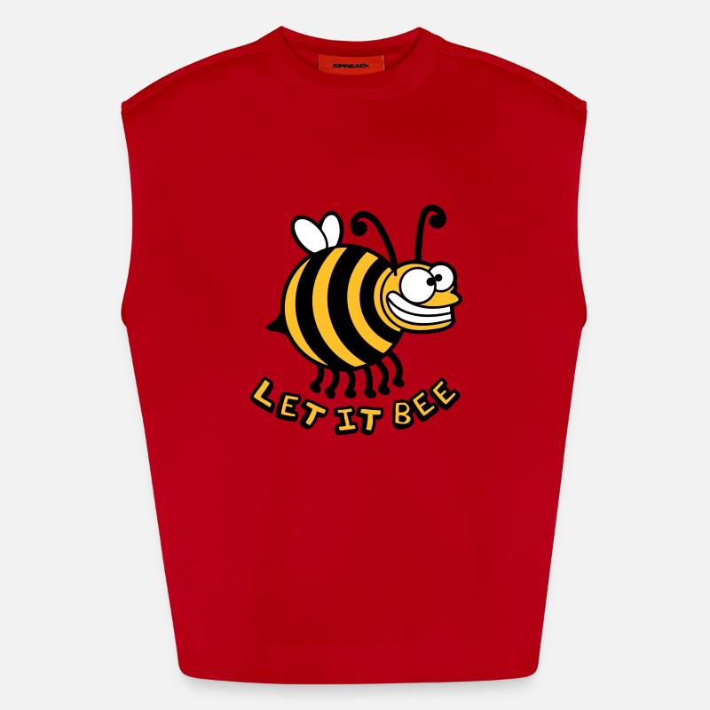 Thick crazy bee let it bee Heavyweight Oversized Organic Tank Top Made in EU