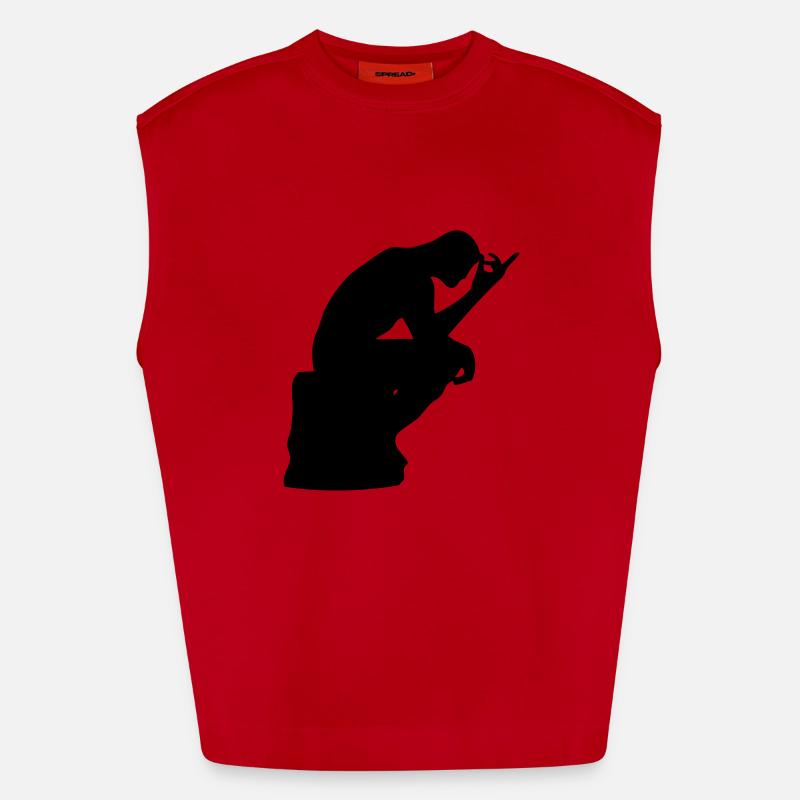 rodin thinker Heavyweight Oversized Organic Tank Top Made in EU