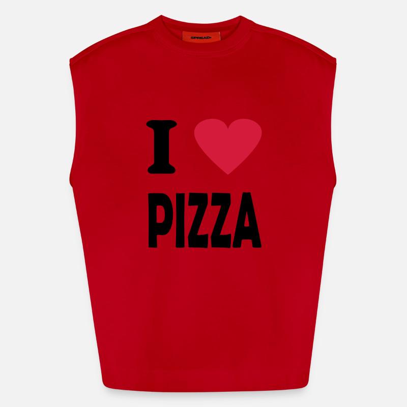 pizza Heavyweight oversized organic tanktop made in EU