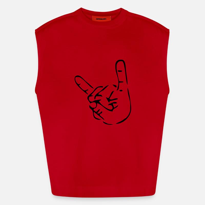 French fork Hard Rock Heavyweight Oversized Organic Tank Top Made in EU