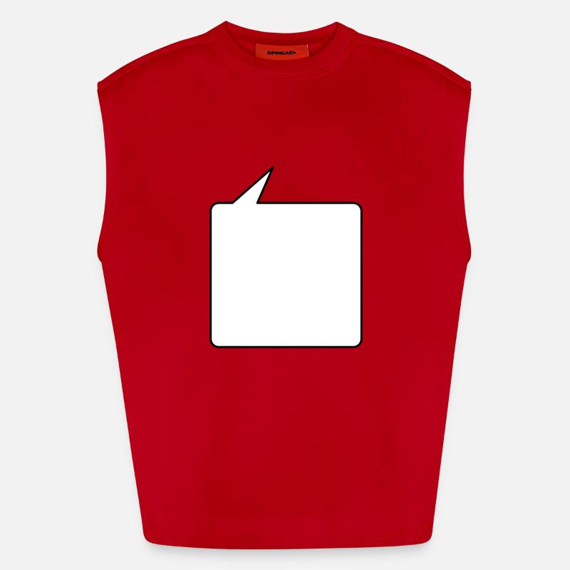 Sprechblase eckig mittel 2c Heavyweight Oversized Organic Tank Top Made in EU