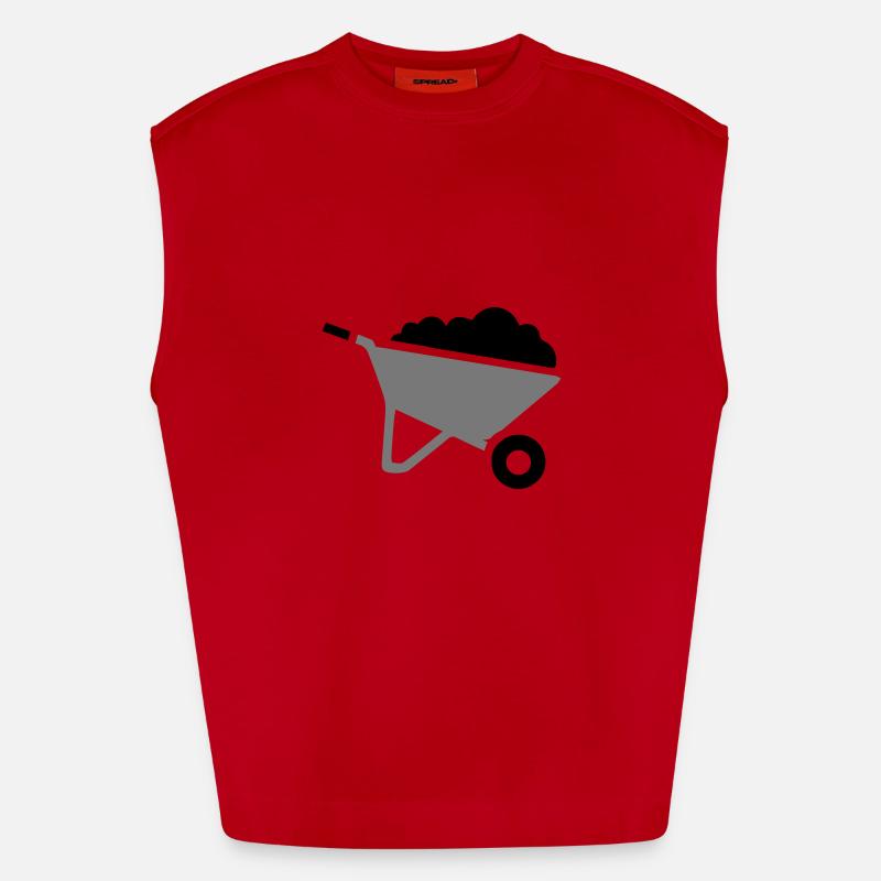 Symbole de la brouette Débardeur bio épais oversize fabriqué en UE