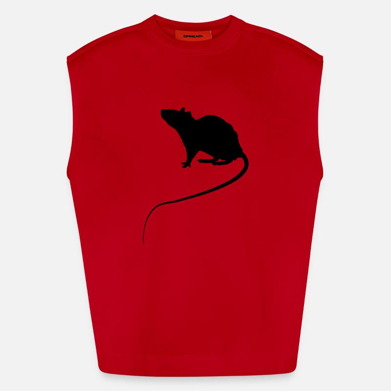 Mouse Silhouette Heavyweight Oversized Organic Tank Top Made in EU
