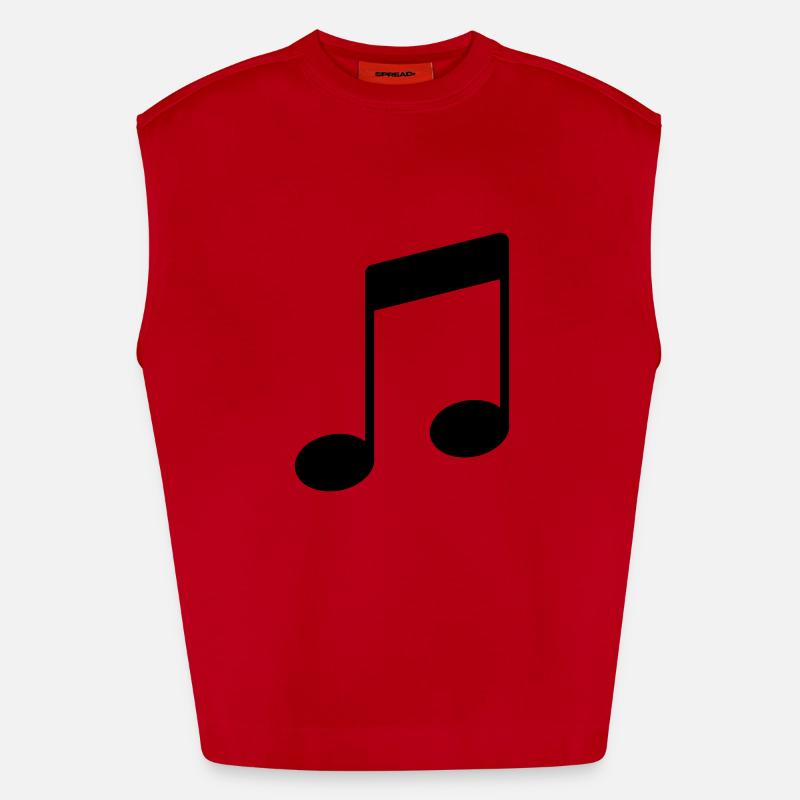 note_icon - Heavyweight Oversized Organic Tank Top Made in EU - red