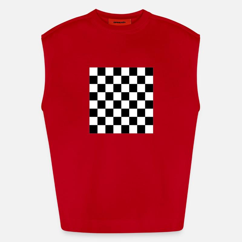 Chess Board - Vector Design Heavyweight Oversized Organic Tank Top Made in EU
