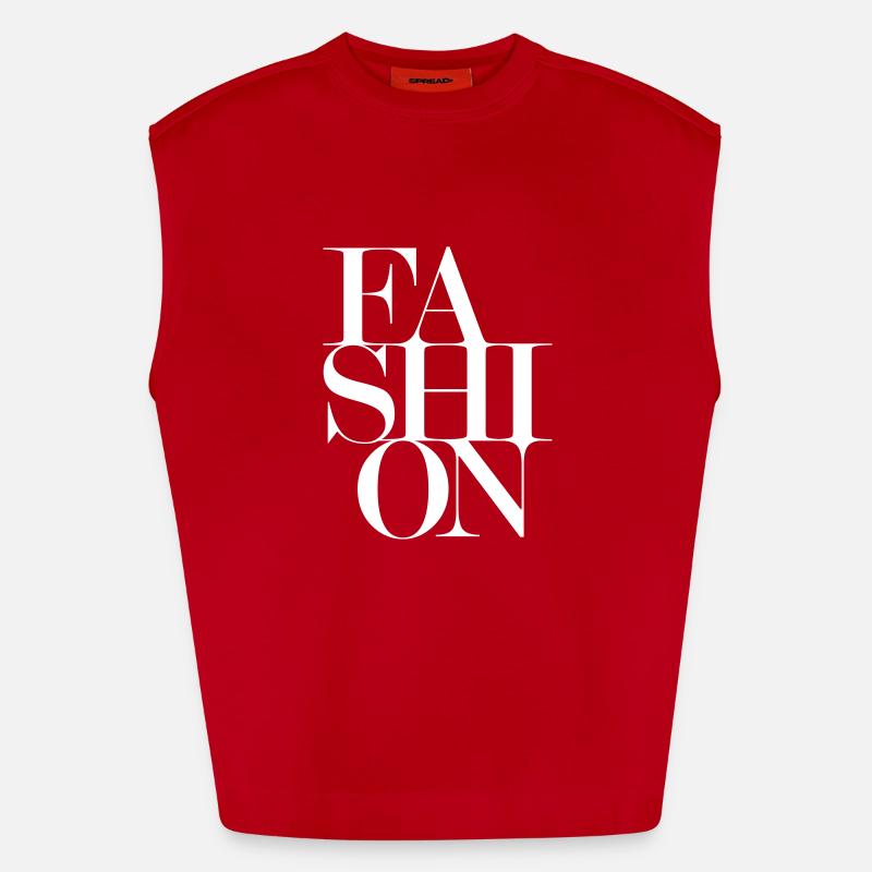 FASHION design - Heavyweight Oversized Organic Tank Top Made in EU - red