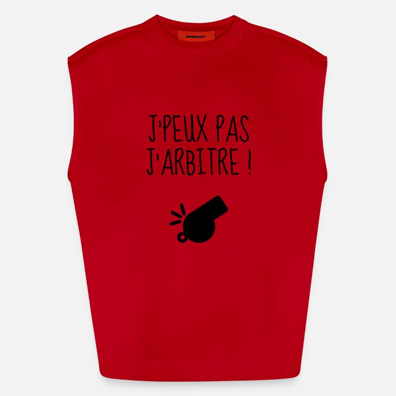 Arbitre / Arbitrage / Sport / Sifflet Débardeur bio épais oversize fabriqué en UE