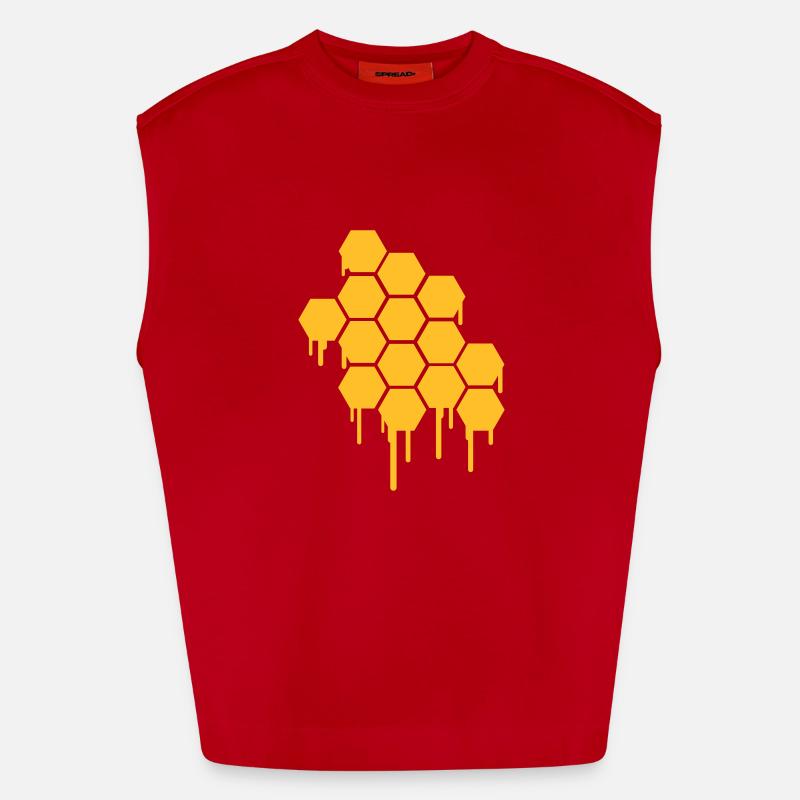 Honeycombs Pattern Débardeur bio épais oversize fabriqué en UE