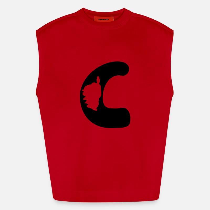 c corse map Débardeur bio épais oversize fabriqué en UE