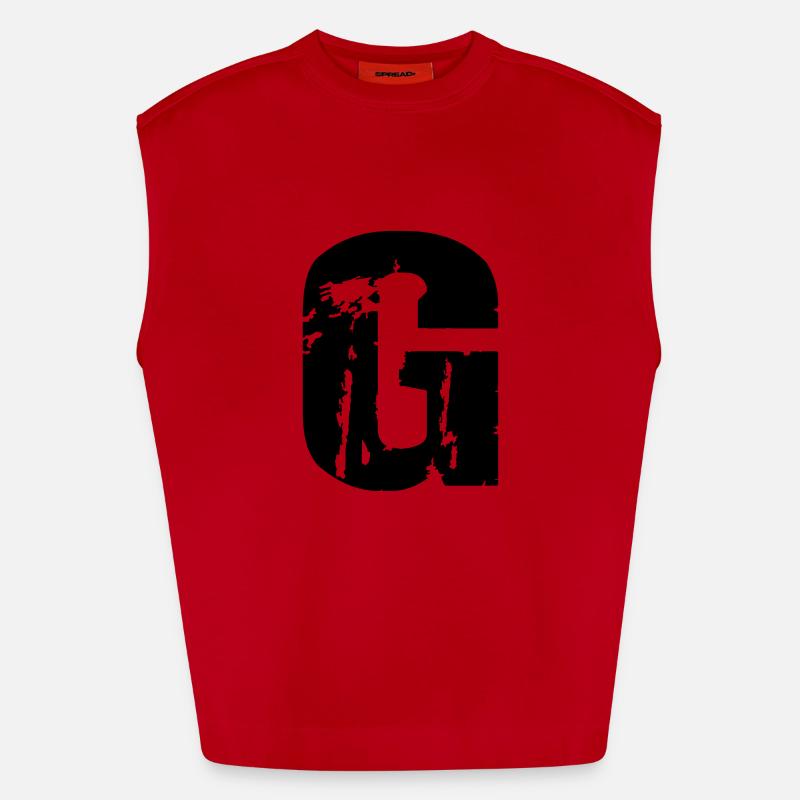 G - Buchstabe Heavyweight Oversized Organic Tank Top Made in EU