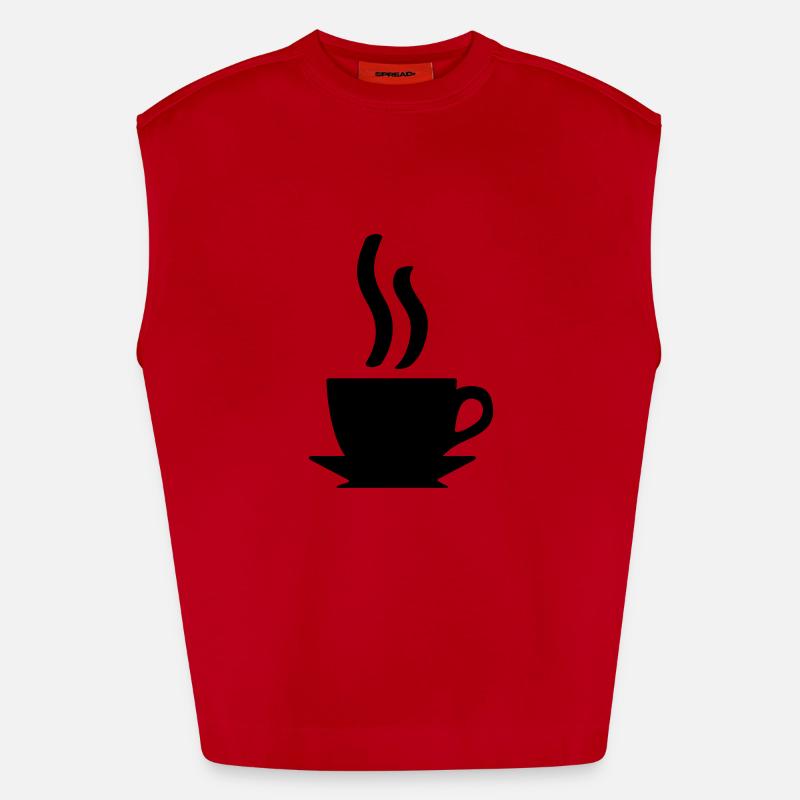 Kaffe oder Tee - Heavyweight Oversized Organic Tank Top Made in EU - Rot