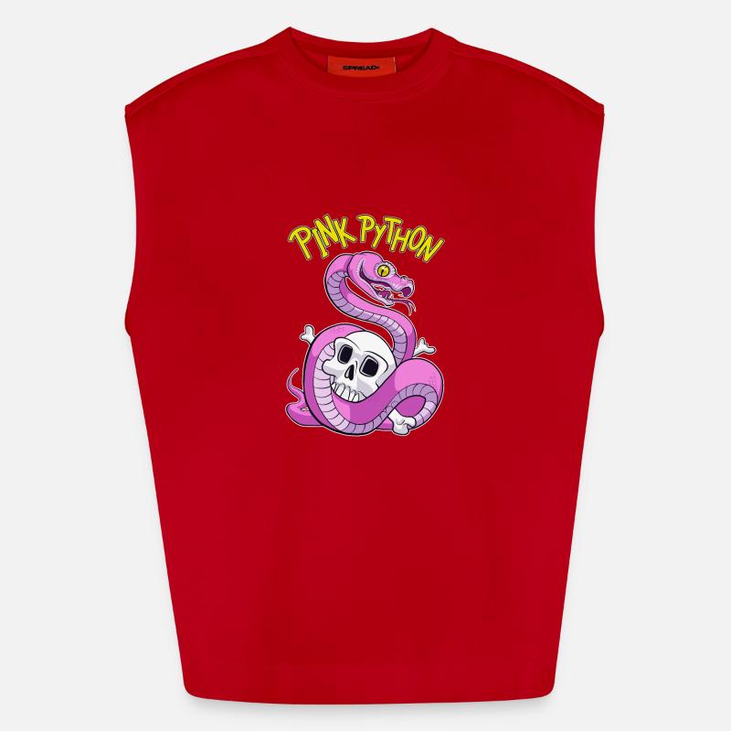 Pink Python - Heavyweight Oversized Organic Tank Top Made in EU - Rot