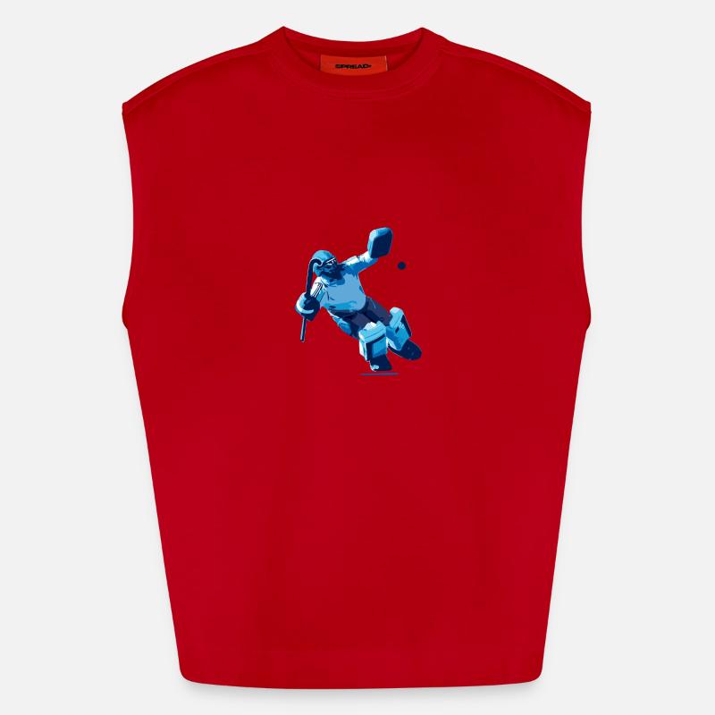 Torwart blau Heavyweight Oversized Organic Tank Top Made in EU