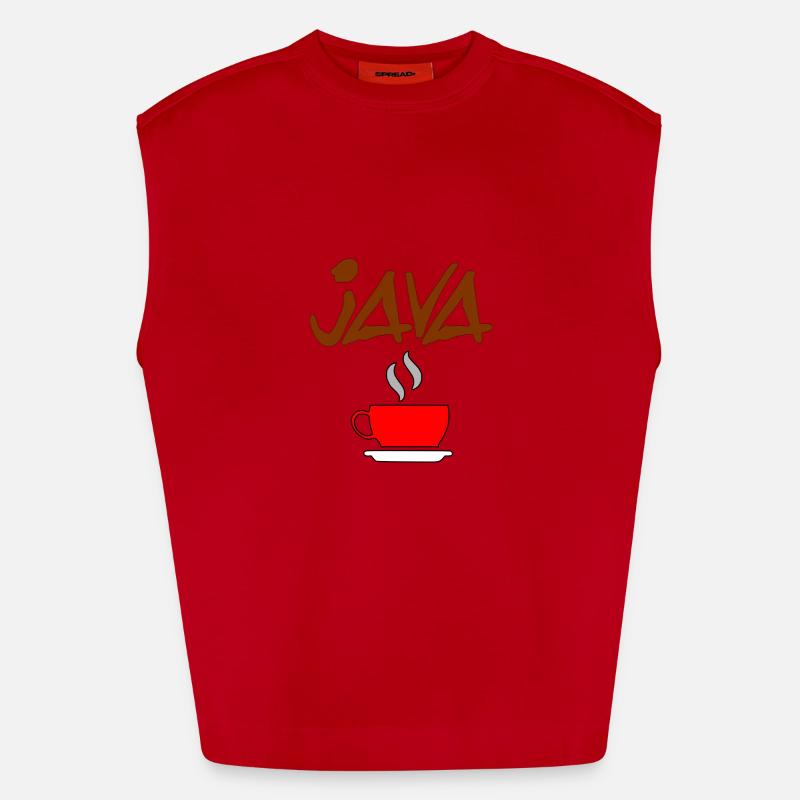 java kaffee - Heavyweight Oversized Organic Tank Top Made in EU - Rot