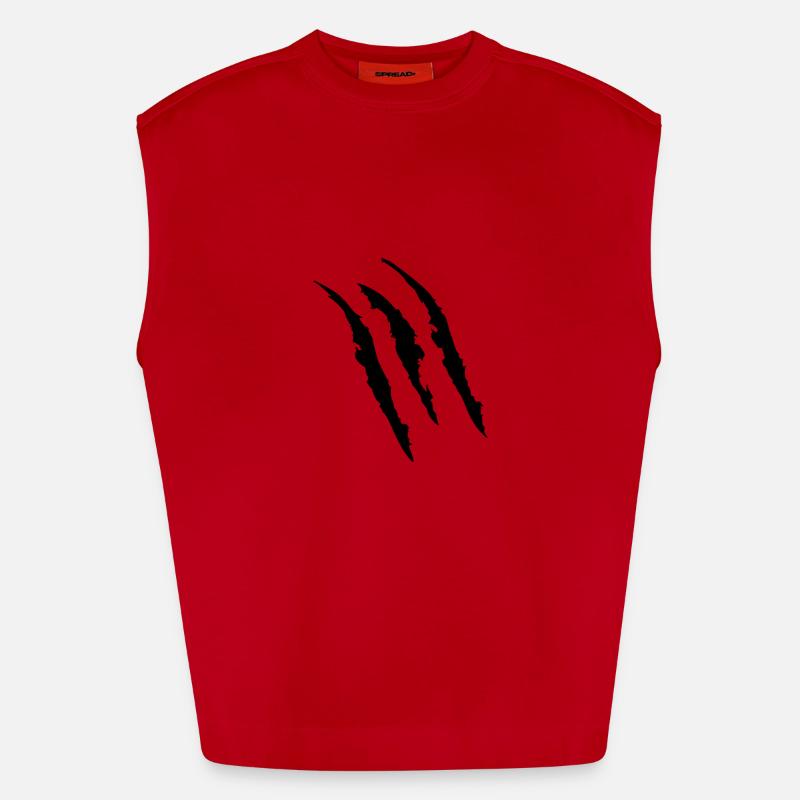 Claw marks Heavyweight Oversized Organic Tank Top Made in EU